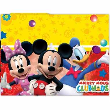 Plastic mickey mouse feestartikelen tafelkleed 120 x 180 cm