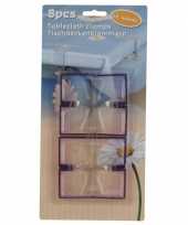 Plastic acht paarse tafel kleed klemmen