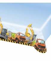 Plastic bouwvakker thema tafelkleed 120 x 180 cm