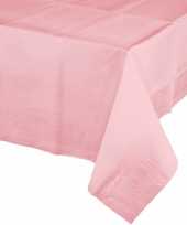 Plastic gekleurde tafellaken lichtroze
