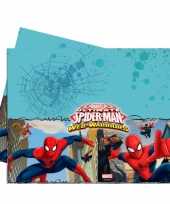 Plastic kinderfeestje spiderman tafelkleed 120 x 180 cm