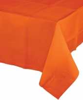 Plastic tafelkleed in het oranje
