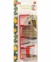 Plastic vier rode tafel kleed klemmen