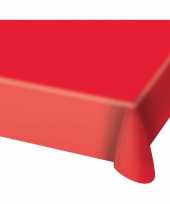 Tafelkleed van plastic rood 130 x 180 cm