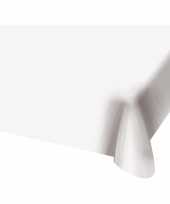 Tafelkleed van plastic wit 130 x 180 cm